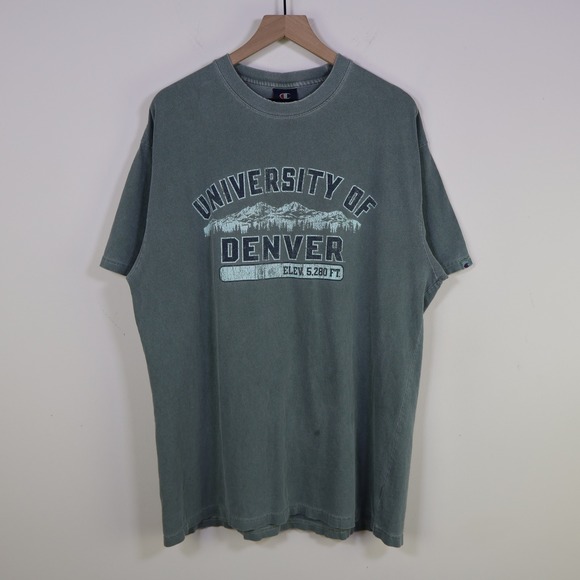 Champion Other - Vintage Champion University of Denver Graphic T-Shirt XL Faded Teal Cotton